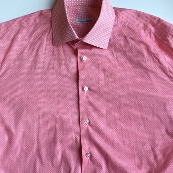 Lauro Lovely pink cotton shirt Sz 15 3/4 ~ 40 handmade in Italy 🇮🇹 - Picture 5 of 11